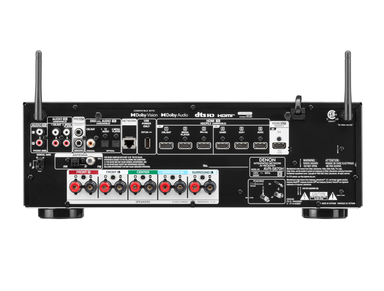 רסיבר 5.2 DENON AVR-S660H – תמונה 2